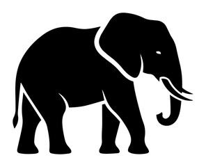 african elephant silhouette vector illustration