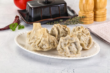 Georgian stuffed meat dumplings Khinkali