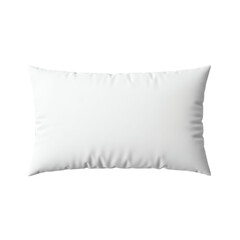 A white rectangular pillow is centered on white or transparent background with soft folds visible on its surface