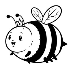 cute cartoon bee mascot vector illustration