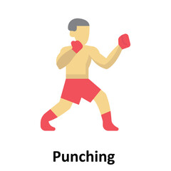 Punching Vector Icon which can easily modify or edit