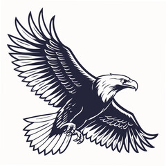 Majestic eagle in flight bird flying