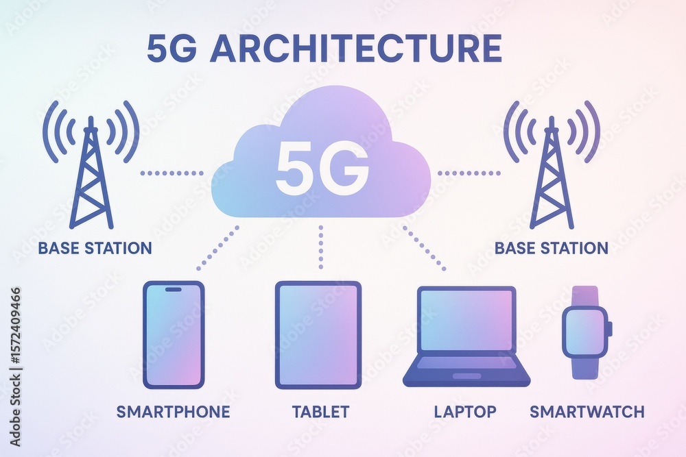 Poster understanding 5g architecture and its components for enhanced connectivity in modern devices