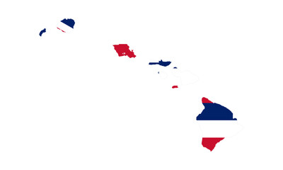 Hawaii state flag map