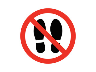 No shoes sign