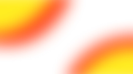 Aesthetic abstract element of orange and yellow color gradient blurred on a transparent background