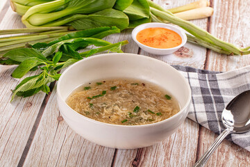 Hot Asian crab meat soup