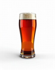 glass of beer isolated on white background