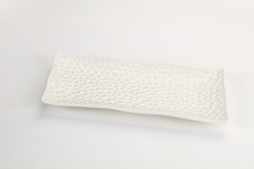 White ceramic empty plate dishware