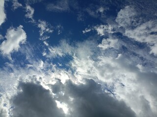Unusual clouds in sky, Various colored clouds. Unusual and rare. Beauty in nature.	