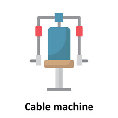 Cable machine Vector Icon which can easily modify or edit