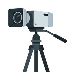 Flat Camera Icon: Video Production & Filming Equipment suitable for concepts related to Camera Angle Icon