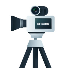Flat Camera Icon: Video Production & Filming Equipment suitable for concepts related to Camera Angle Icon