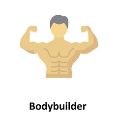 Bodybuilder Vector Icon which can easily modify or edit