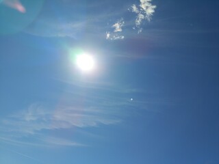 Unusual clouds in sky, Various colored clouds. Unusual and rare. Beauty in nature.	