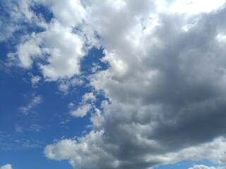 Unusual clouds in sky, Various colored clouds. Unusual and rare. Beauty in nature.	
