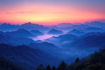 Obraz premium A Horizon Bathed in Light, Shadow, and Silence