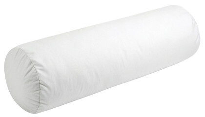white bolster pillow isolated on white background