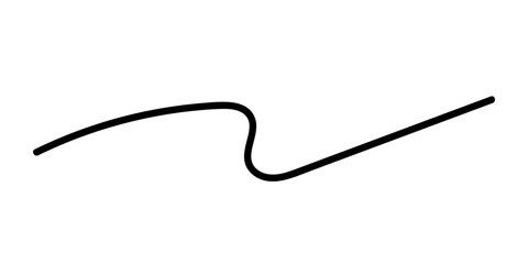 Hand drawn highlight doodle line isolated on transparent background