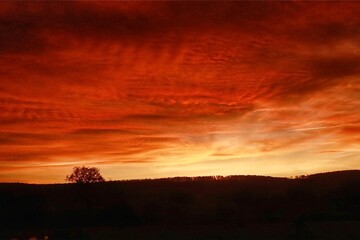 sunset in the mountains