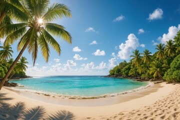 Tropical paradise beach view