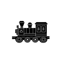 Vintage steam locomotive train vector illustration icon