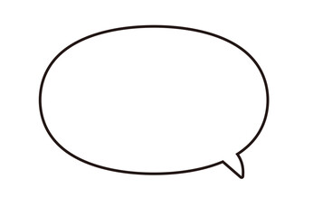 Hand-drawn white speech bubble – simple comic-style vector frame
