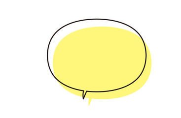 Yellow pop-style speech bubble – comic vector for message or highlight