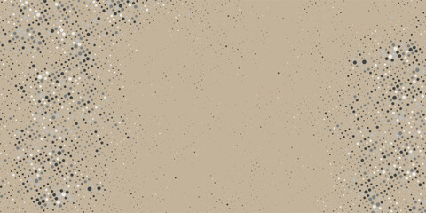 Modern Gray Grunge halftone on brown background. Faded grit noise texture. eps 10
