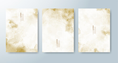 Set of cards with bright colorful vector watercolor background. Design for your date, postcard, banner.