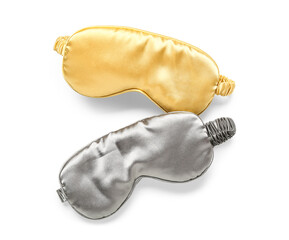 Sleep masks isolated on white background