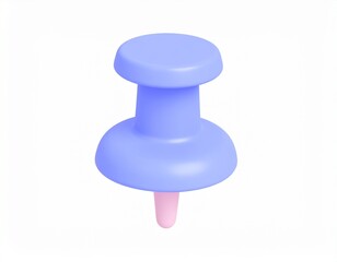 pin 3d rendering isolated on white background cartoon plastic style icon