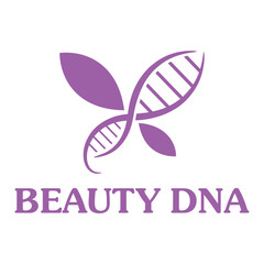 beauty dna flat minimalist logo design