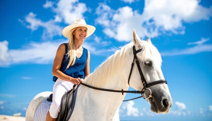 young woman with horse