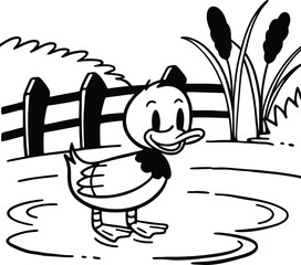 a baby duck in the forest