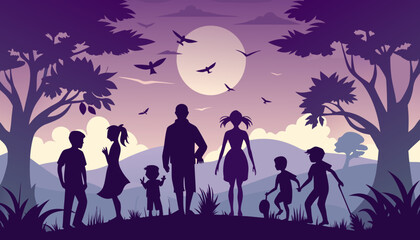 Vector art of a captivating abstract background featuring a smooth purple gradient, perfect for modern designs
