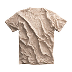 Wrinkled Fabric T Shirt Mockup Featuring Casual Authentic Look