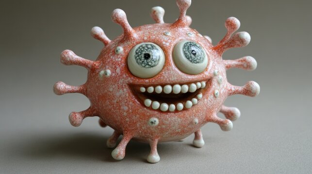 Cartoon virus character