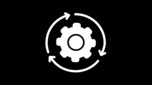 Gears and cogs on a black background illustration