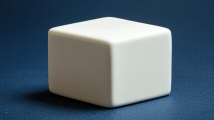 White cube on dark background