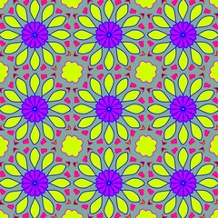 Colorful Floral Geometric Pattern
