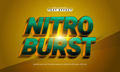 nitro burst editable text effect with a fast and speed text style