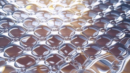 Transparent Bubble Wrap Sheet with Glossy Texture background