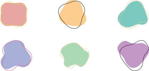 blob shapes vector, abstract blob fluid shapes, highlights for social media stories