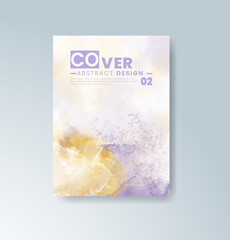 Cards with watercolor background. Design for your cover, date, postcard, banner, logo.