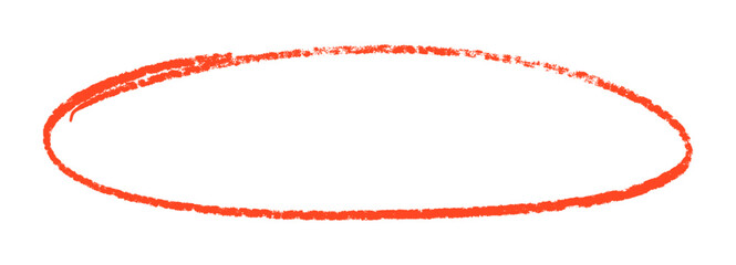 Hand drawn marker vector oval. Text highlight mark made with brush. Ellipse sign for text emphasis.