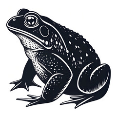 Naklejka premium frog on white background
