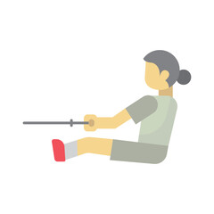 Seated row Vector Icon which can easily modify or edit