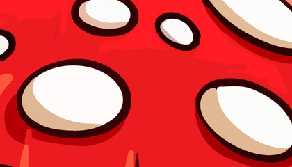 red christmas balls on snow.