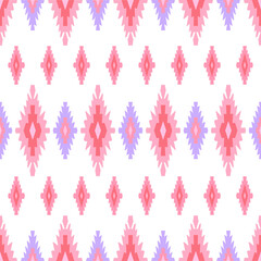 A seamless Christmas pattern featuring festive trees, stars, and ornaments in a vibrant winter illustration, perfect for holiday decoration or wallpaper design